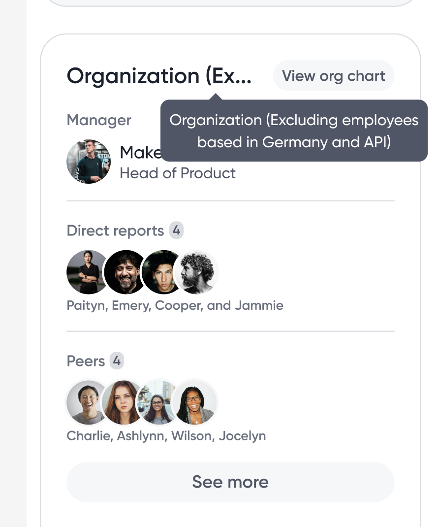 Edge case: with peers and reportees